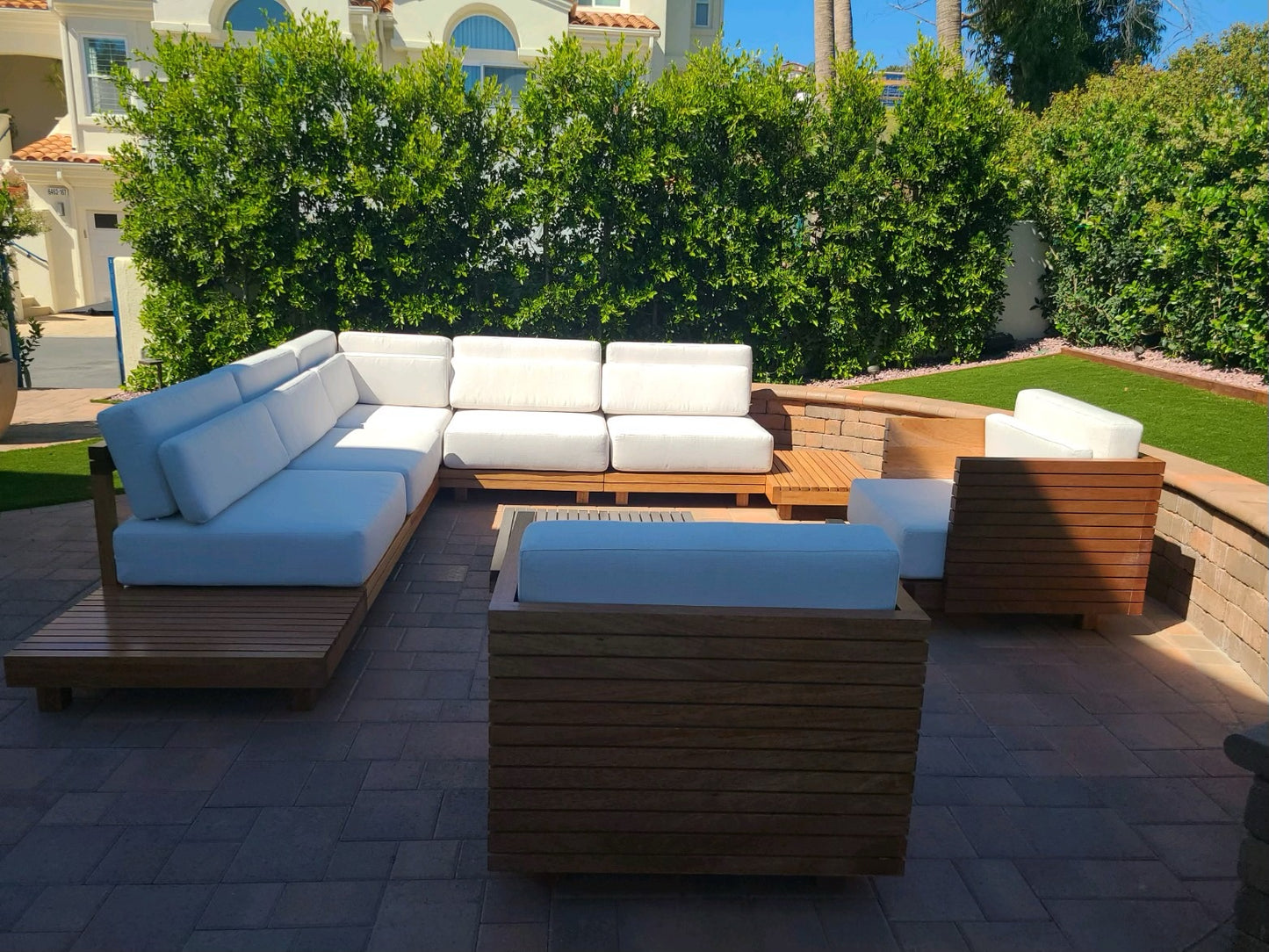 Modular Outdoor Wood Sofa